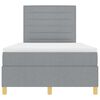 vidaXL Cama tipo Box Spring con colch&oacute;n Gris Claro 120 x 190 cm tela