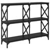 vidaXL Mesa Consola Roble Negro 100 x 28 x 80,5 cm