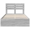 vidaXL Estructura de cama Gris Sonoma 120 x 190 cm Madera Ingenieril