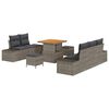 vidaXL Conjunto de sof&aacute;s de jard&iacute;n 8 uds. 7-N&uacute;mero de plazas Gris