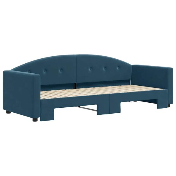vidaXL Sof&aacute; cama nido terciopelo azul 80x200 cm