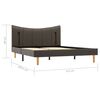 vidaXL Estructura cama y LED cuero sint&eacute;tico gris antracita 120x200 cm