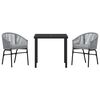 vidaXL Conjunto de Comedor de Jard&iacute;n 3 pcs Antracita