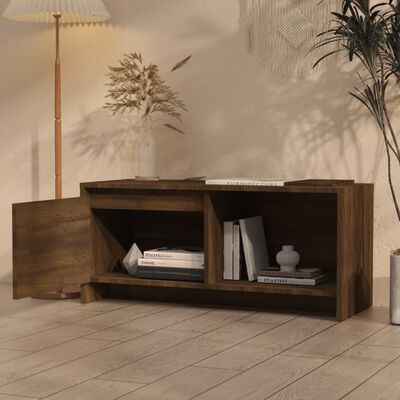 vidaXL Mueble de TV madera de ingeniería marrón roble 90x35x40 cm