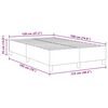 vidaXL Cama de plataforma Gris oscuro 120 x 190 cm tela
