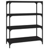 vidaXL Estanter&iacute;a madera contrachapada y acero negro 80x33x100 cm