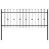 vidaXL Valla de Piquete ASTEN 200 x 130 cm Negro