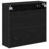 vidaXL Estante de pared con estante Roble Negro 65 x 20 x 60 cm