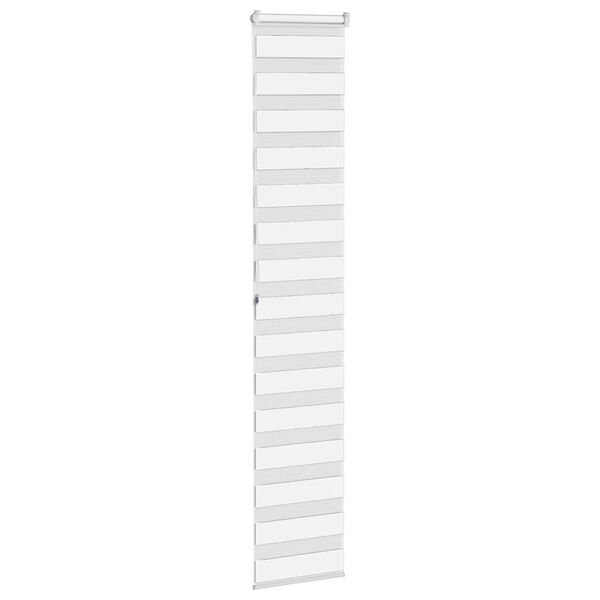 vidaXL Estor cebra blanco 50x200 cm tejido ancho 45,9 cm poli&eacute;ster
