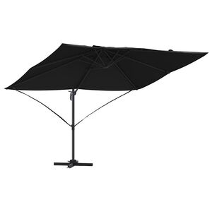 vidaXL Sombrilla Negro 351 x 250 x 260 cm Poli&eacute;ster y Aluminio