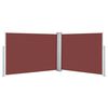 vidaXL Toldo lateral retr&aacute;ctil marr&oacute;n 120x1000 cm