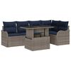 vidaXL Conjunto de comedor 6 uds. Gris Polirat&aacute;n