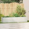vidaXL Jardinera de acero laminado en fr&iacute;o blanco 200x40x40 cm