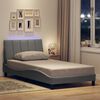 vidaXL Estructura de cama sin colch&oacute;n Hanko tela gris claro 90x200 cm