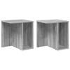 vidaXL Mesa Auxiliar 2 uds. Gris Sonoma 37 x 32 x 40 cm