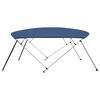 vidaXL Toldo Bimini de 4 arcos azul marino 243x(230-244)x137 cm