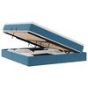 vidaXL Cama con almacenamiento y colch&oacute;n Azul Oscuro 180 x 200 cm