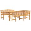 vidaXL Juego de comedor para jard&iacute;n 3 pzas madera maciza de teca