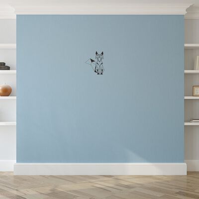 Homemania Adorno de pared Fox acero negro 33x40 cm