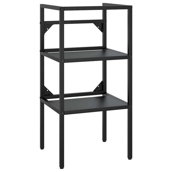 vidaXL Estructura de lavabo de hierro negro 40x38x83 cm