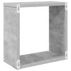 vidaXL Estantes cubo de pared 6 unidades gris 30x15x30 cm