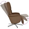 vidaXL Sill&oacute;n reclinable con reposapi&eacute;s tela marr&oacute;n
