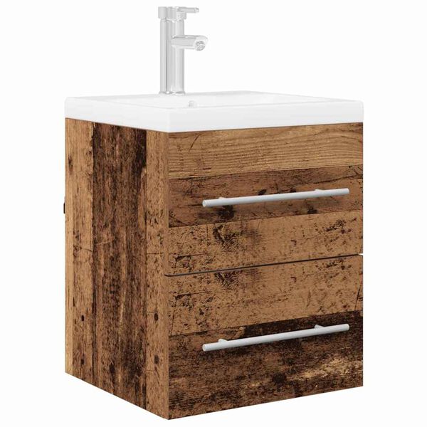 vidaXL Mueble de lavabo con caj&oacute;n Madera Vieja 38,5 x 41 x 48 cm
