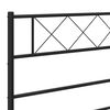 vidaXL Estructura cama sin colch&oacute;n con estribo metal negro 140x200 cm