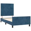 vidaXL Estructura de cama sin colch&oacute;n terciopelo azul oscuro 90x200 cm