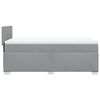 vidaXL Cama box spring con colch&oacute;n tela gris claro 90x200 cm
