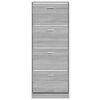 vidaXL Mueble zapatero madera contrachapada gris Sonoma 59x17x150 cm