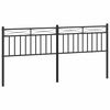 vidaXL Cabecero de repuesto de metal negro 180 cm