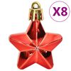 vidaXL Juego de bolas de Navidad 111 pzas poliestireno rojo