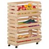 vidaXL Carrito para verduras madera maciza de pino 57x30x80 cm
