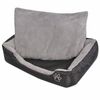 vidaXL Cama para perro con coj&iacute;n acolchado Talla L negra