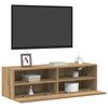 vidaXL Mueble de TV Montado en la Pared 2 pcs Roble artisan