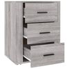 vidaXL Mesita de noche madera contrachapada gris Sonoma 50x36x60 cm