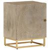 vidaXL Mesita de noche madera maciza de mango y hierro 40x30x50 cm