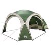 vidaXL Tienda Lateral Verde 410 x 410 x 250 cm Poli&eacute;ster y Acero