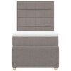 vidaXL Cama box spring con colch&oacute;n tela gris taupe 80x200 cm