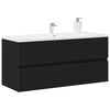 vidaXL Mueble para lavabo roble negro 100x38,5x45 cm madera ingeniería