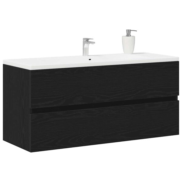 vidaXL Mueble para lavabo roble negro 100x38,5x45 cm madera ingeniería