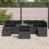 vidaXL Conjunto de sof&aacute; de jard&iacute;n 8 pcs Negro rat&aacute;n sint&eacute;tico