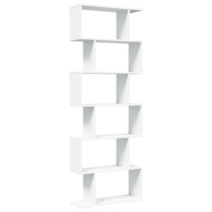 vidaXL Librer&iacute;a divisor 6 niveles madera ingenier&iacute;a blanco 70x24x193cm
