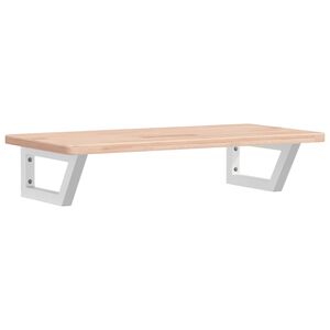 vidaXL Estante de lavabo de pared de acero y madera maciza de roble