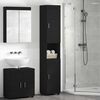 vidaXL Juego de Muebles de Baño TULUM Negro 37 x 31,5 x 203 cm