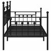 vidaXL Estructura de cama de d&iacute;a Negro 90 x 190 cm Acero
