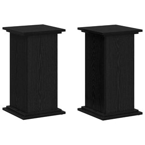 vidaXL Soporte de plantas Roble Negro 33 x 33 x 60 cm