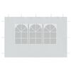 vidaXL Paredes laterales de carpa de fiesta con ventana 2uds PE blanco
