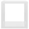 vidaXL Estantes cubo de pared 6 unidades blanco brillo 22x15x22 cm